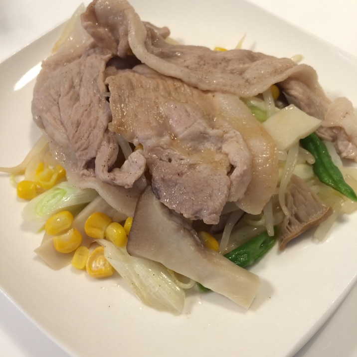 チンだけ簡単♪ヘルシー蒸し肉野菜